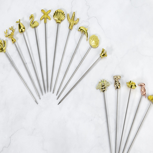 Palillos Decorativos Personalizados de Acero Inoxidable 304 para Cócteles, Frutas y Aperitivos - Product Image 5