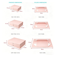 Caja de Regalo Plegable de Cartón con Cierre Magnético, Caja de Papel Dorada y Negra para Regalos de Boda, Caja de Papel para Invitados y Damas de Honor