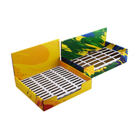 Présentoir de comptoir pliable CDU personnalisé avec en-tête découpé trou insérer cils sérum sourcils crayon cosmétiques emballage de vente au détail
