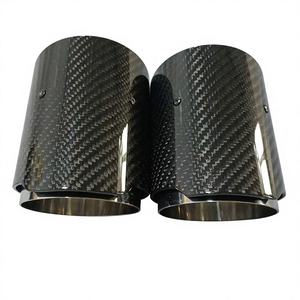 Puntas de <span class=keywords><strong>Escape</strong></span> de Fibra de Carbono Negro Brillante Estilo AK, Tubos de <span class=keywords><strong>Escape</strong></span> para BMW M2 F87 <span class=keywords><strong>M3</strong></span> F80 M4 F82 M5 F10 - Product Image 1