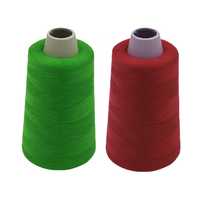 Bobines de fil en polyester filé, couleur personnalisée, 5000m, pour couture industrielle de vêtements, avec option blanc brut