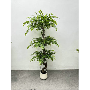 Arbre artificiel Ficus, plante artificielle haute, feuilles réalistes, verdure miniature, salon, arbre porte-bonheur, bureau, formes uniques - Product Image 4
