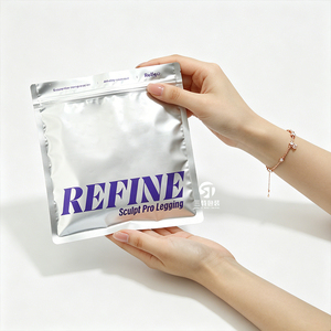 Aluminum Foil Clothing Bags | 3 Side Seal Slider Zipper Packaging for Underwear <b>Garments</b> - Product Image 2