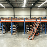 HONGXIN Étagère de mezzanine robuste en acier laminé à froid, personnalisable, sans boulons, avec revêtement en poudre, réglable, anti-corrosion, en acier massif