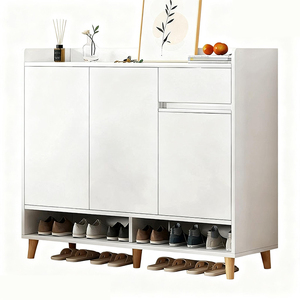 <span class=keywords><strong>Meuble</strong></span> <span class=keywords><strong>à</strong></span> chaussures en bois moderne et durable 2026, portable, 4 étagères réglables, <span class=keywords><strong>design</strong></span> peu encombrant <span class=keywords><strong>pour</strong></span> l'<span class=keywords><strong>entrée</strong></span> de la maison et l'extérieur - Product Image 3