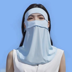 Masque de protection solaire intégral en soie glacée pour femmes, respirant, protection UV, pour le cyclisme estival - Product Image 3