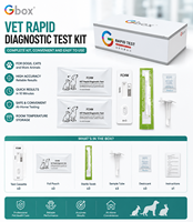 Hunde- und Katzen-Herzwurm-Antigen Schnelltest-Karte FCHW Ag Veterinärdiagnostik-Test für Hunde Katzen Tierklinik-Gebrauch OEM ODM