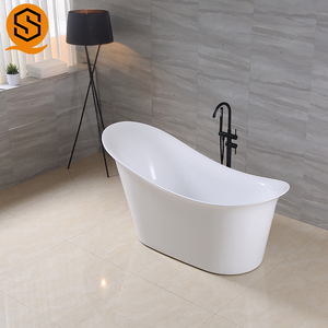 Baignoire autoportante en acrylique 67*29,5 pouces, blanc brillant, forme rectangulaire, drain central, capacité 135+ gallons - Product Image 4