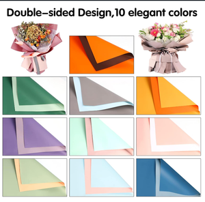 Papier d'emballage imperméable double face pour bouquet de <span class=keywords><strong>fleuriste</strong></span> pour emballage de cadeaux floraux Fournitures d'artisanat - Product Image 4