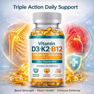 Capsules de <span class=keywords><strong>Vitamine</strong></span> D3 <span class=keywords><strong>K2</strong></span> B12 à Base de Plantes, Extrait Végétal, Complément <span class=keywords><strong>Alimentaire</strong></span> pour Soins Quotidiens - Product Image 4