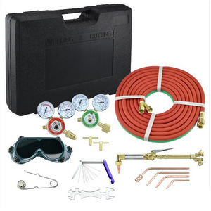 Kit d'outils de brasage portables avec torche de découpe, réducteur de pression américain, équipement de soudage pour utilisation avec du gaz acétylène - Product Image 5