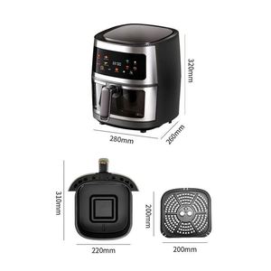 Friteuse à air électrique multifonctionnelle à écran tactile, grande capacité 8L, en acier inoxydable, pour la maison - Product Image 3