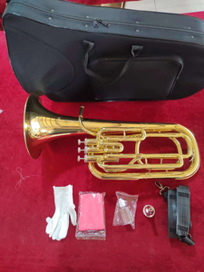 Tuyau en cuivre laqué <span class=keywords><strong>Euphonium</strong></span> baryton en laiton jaune avec surface laquée d'or <span class=keywords><strong>Prix</strong></span> d'usine - Product Image 5