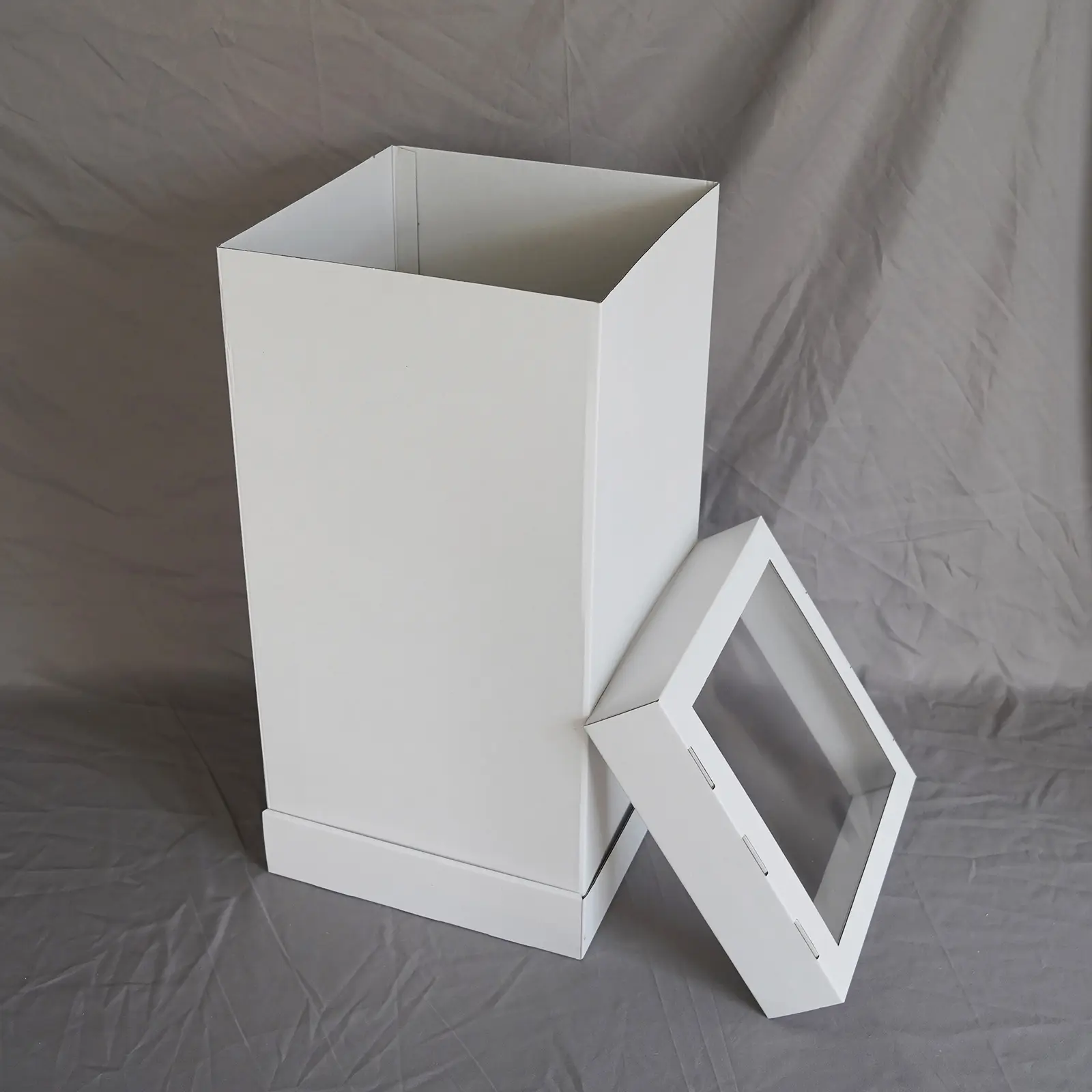 Складные 12-дюймовые белые коробки для торта с прозрачными оконными коробками для выпечки и коробками для выпечки с окном