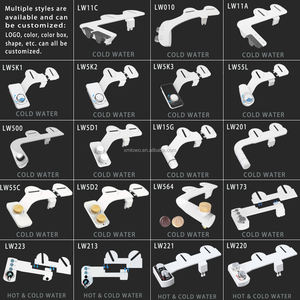 Cubierta de asiento de inodoro de bidé de doble boquilla de lujo moderno, nuevo diseño no eléctrico con <span class=keywords><strong>tapa</strong></span> de agua fría para baño o apartamento - Product Image 2