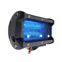5 pulgadas 72W pantalla azul de doble fila LED Barra de luz de trabajo conducción todoterreno para UTV ATV camión barco Auto Exterior Luz De Trabajo Led