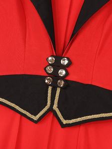 Costume de maître de cérémonie de cirque pour femmes, combinaison à manches longues personnalisée, combinaisons, vêtements de cosplay d'Halloween, vêtements de danse - Product Image 4