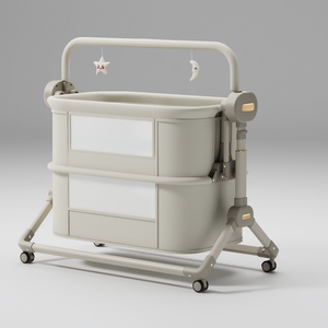 2 in 1 Luxury Two-layer Baby <strong>Cot</strong> Rock Bedding <strong>Set</strong> with Canopy Net Toys/Home-Use Movable Electric Baby Cradle - Product Image 3