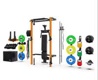 Rack de musculation mural pliable, station de musculation tout-en-un pour la maison, compatible avec tous les accessoires de gym