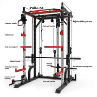 Máquina Comercial Multifunción para Sentadillas, Máquina Smith, Entrenamiento de Cuerpo Completo, Levantamiento de Pesas, Dominadas, Estación de Gimnasio y Fitness
