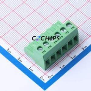 DB2EK-5.0-6P-GN-S Plug-in Terminal Block P=5mm Connector ( Connector Type: Male Plug )( Construction: 1x6P )( Pitch: 5mm ) - Product Image 1