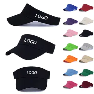 Tùy chỉnh có thể điều chỉnh 100% polyester đồng bằng golf thể Thao Tùy chỉnh Sun Cap Visor cap hat