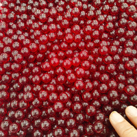 Produit en vente chaude # 5 pierres précieuses rondes en corindon rouge rubis de 12 mm, perles de corindon rubis en vrac