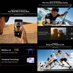 Blackview ROCK 3 Téléphone robuste avec caméra thermique 8 Go + 256 Go, Android 16 MT8781 Helio G100 Octa Core NFC 4G Smartphone étanche - Product Image 6