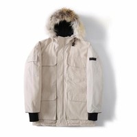 Doudoune matelassée à manches courtes, parka 80% duvet de canard blanc, fermeture éclair, duvet de canard/polyester