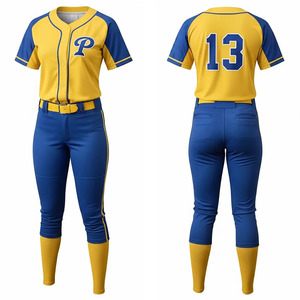 Uniformes de softball personnalisés de haute qualité, sublimation, logo imprimé sur mesure, vêtements de sport pour baseball et softball, uniforme d'équipe respirant - Product Image 1