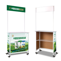 Table pliante de promotion pour salon professionnel, cadre en métal de petite taille, écologique et moderne, assemblage facile, vente en gros d'usine