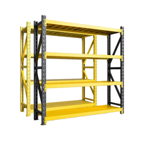 Estantería de 4 Niveles Resistente a la Corrosión, Estilo de Estantes de Madera, Dimensiones Personalizables, Almacenamiento