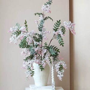 Xinyuan Artificial Locust <b>Flower</b> Single Branch <b>Silk</b> White Floral <b>Arrangement</b> For Home Decoration Anniversary - Product Image 5