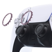 Accessoires de remplacement violet grisâtre foncé eXtremeRate Anneaux d'accent personnalisés pour manette PS5 BDM-010/020/030/040/050