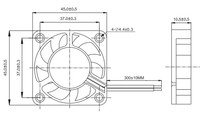 Ventilateur axial miniature 4510 2 pouces 5V 12V 24V DC 45x45x10mm, ventilateur de refroidissement industriel pour passerelle de communication