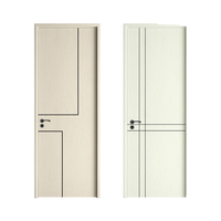Porte intérieure moderne coupe-feu à battant manuel en PVC, insonorisée, surface finie, pour appartement, école, villa, hôtel, garantie 5 ans