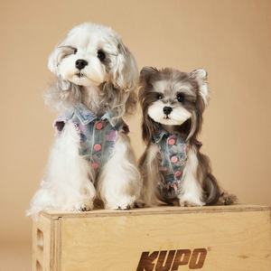 Chaleco para perro con patrón de corazón nuevo de alta calidad, chaqueta vaquera bonita para perro, <span class=keywords><strong>ropa</strong></span> para mascotas de primavera y verano - Product Image 5