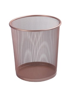 High Quality Office Household Metal Paper Rose Gold Waste Bin Wastebasket Trash Bin - Product Image 2