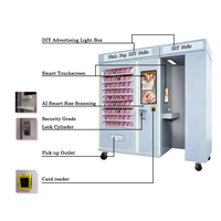 Distributeur automatique de faux ongles avec impression personnalisée, affichage numérique LED en verre trempé pour manucure et nail art, options de paiement multiples