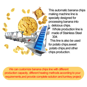Petite machine en acier inoxydable semi-automatique usine de traitement de bananes chips de plantain pour faire des chips de pommes de terre processeur de fruits et légumes - Product Image 4