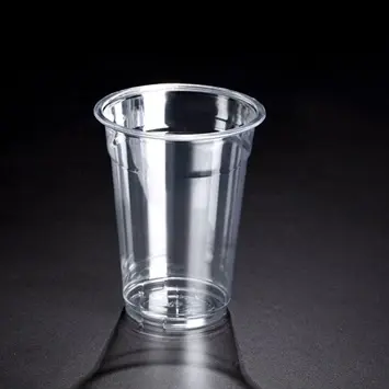 돔 플랫 뚜껑이있는 도매 일회용 투명 플라스틱 애완 동물 컵 라운드 차가운 음료 용기