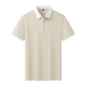 Camisa Polo Azul Oscuro para Hombre, Manga Corta, Color Sólido, Poliéster, Ropa de Trabajo, Uso Diario - Product Image 4