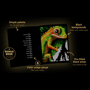 Libro da Colorare <span class=keywords><strong>A4</strong></span> con Puntini su Sfondo Nero, Libro Antistress con Numeri da Colorare per Adulti - Product Image 4
