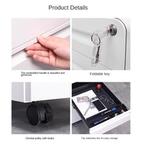 Archivador Metálico Móvil Bajo Escritorio con Cajones con Cerradura, Resistente al Fuego, Diseño Moderno y Minimalista para Almacenamiento de Oficina