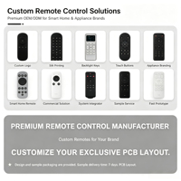 Télécommande JCXK RCT1033 33 touches IR BLE double protocole en alliage d'aluminium, 2 piles AAA pour TV, projecteur, barre de son – Usine OEM ODM