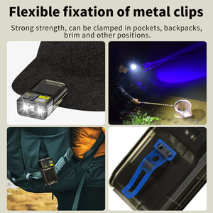 Mini <span class=keywords><strong>lampe</strong></span> de poche Rechargeable Portable Rechargeable 1200mAh 180 Rotation pince magnétique étanche EDC <span class=keywords><strong>lampe</strong></span> de poche torches chapeau <span class=keywords><strong>lampe</strong></span> - Product Image 2