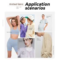 Tissu jersey en bambou et élasthanne durable 200 GSM, tissu tricoté extensible doux et biologique pour vêtements de détente et t-shirts élégants pour femmes