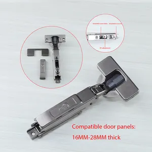 New Design Compatible With 16MM-28MM Thick Doors Nano Surface Finish Soft Closing Furniture Hinges Furniture Hardware