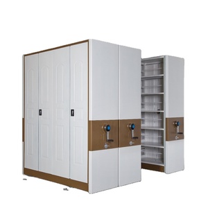 צפיפות גבוהה ידנית מטלטלין מתלה מכבש מערכת אחסון ארון ספריית נייד ארכיון מדפי - Product Image 1