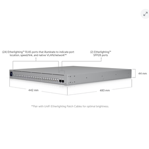 Commutateur géré de couche 3 USW-Pro-XG-24-PoE (720W) à 24 ports, garantie 1 an, capacité 104 Gbit/s, alimentation de secours, Full-Duplex - Product Image 3